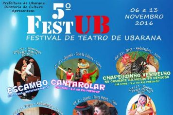 Tudo pronto para o início 5º Festival de Teatro.